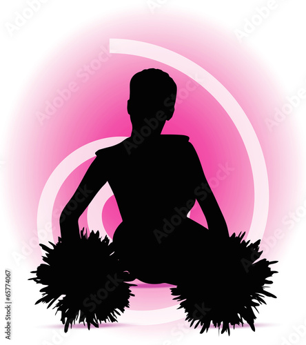 funky cheerleader silhouette