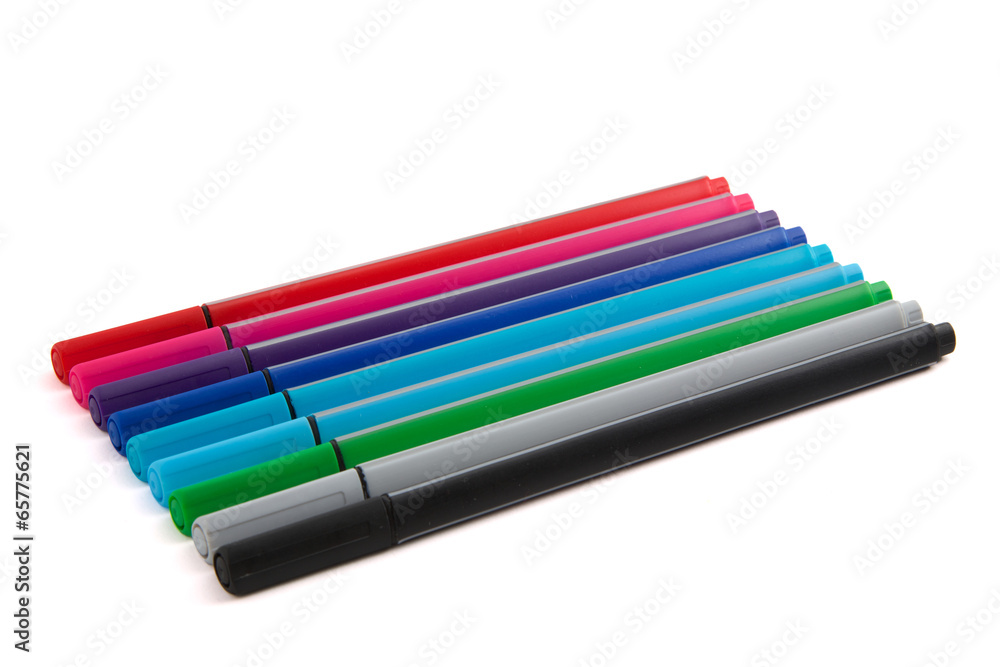 Bunte Fineliner sortiert Bunte Fineliner sortiert