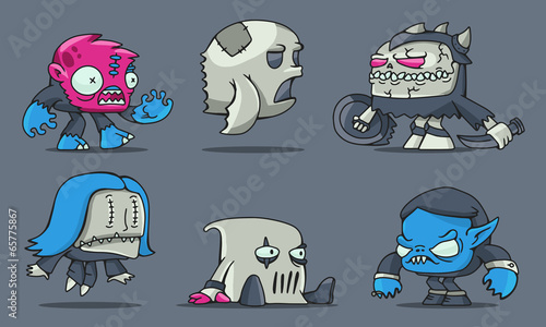 funny cartoon game monsters