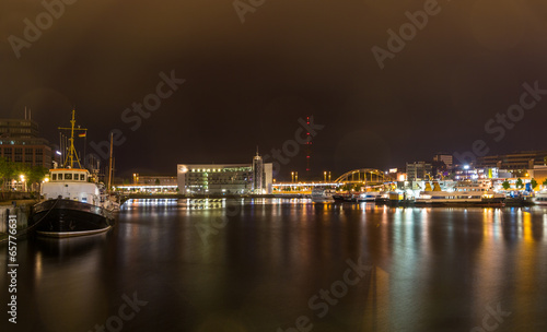 Harbour in Kiel seaport, Germany