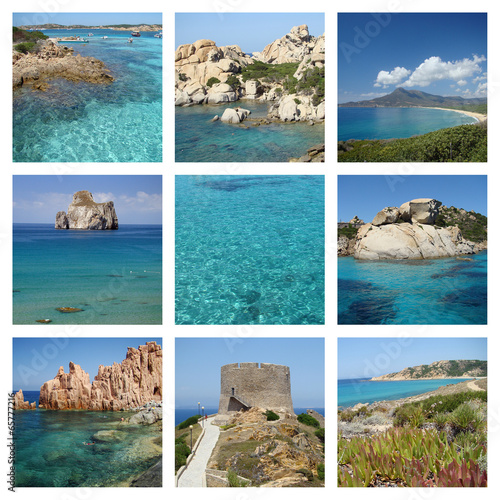 sardinia island seaside collage