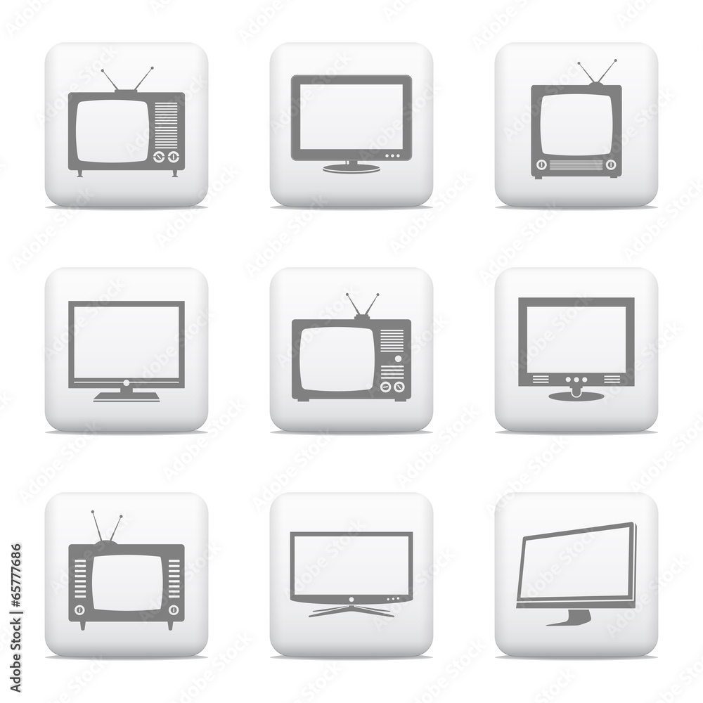 Web buttons - TV icons Web buttons - TV icons