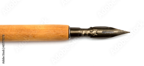 Photography Vintage nib pen isolated on white