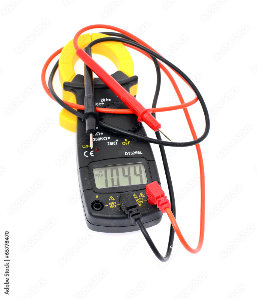 Digital Multimeter Isolated on White Background Digital Multimeter Isolated on White Background