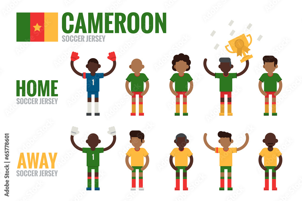 Cameroon soccer team character Cameroon soccer team character