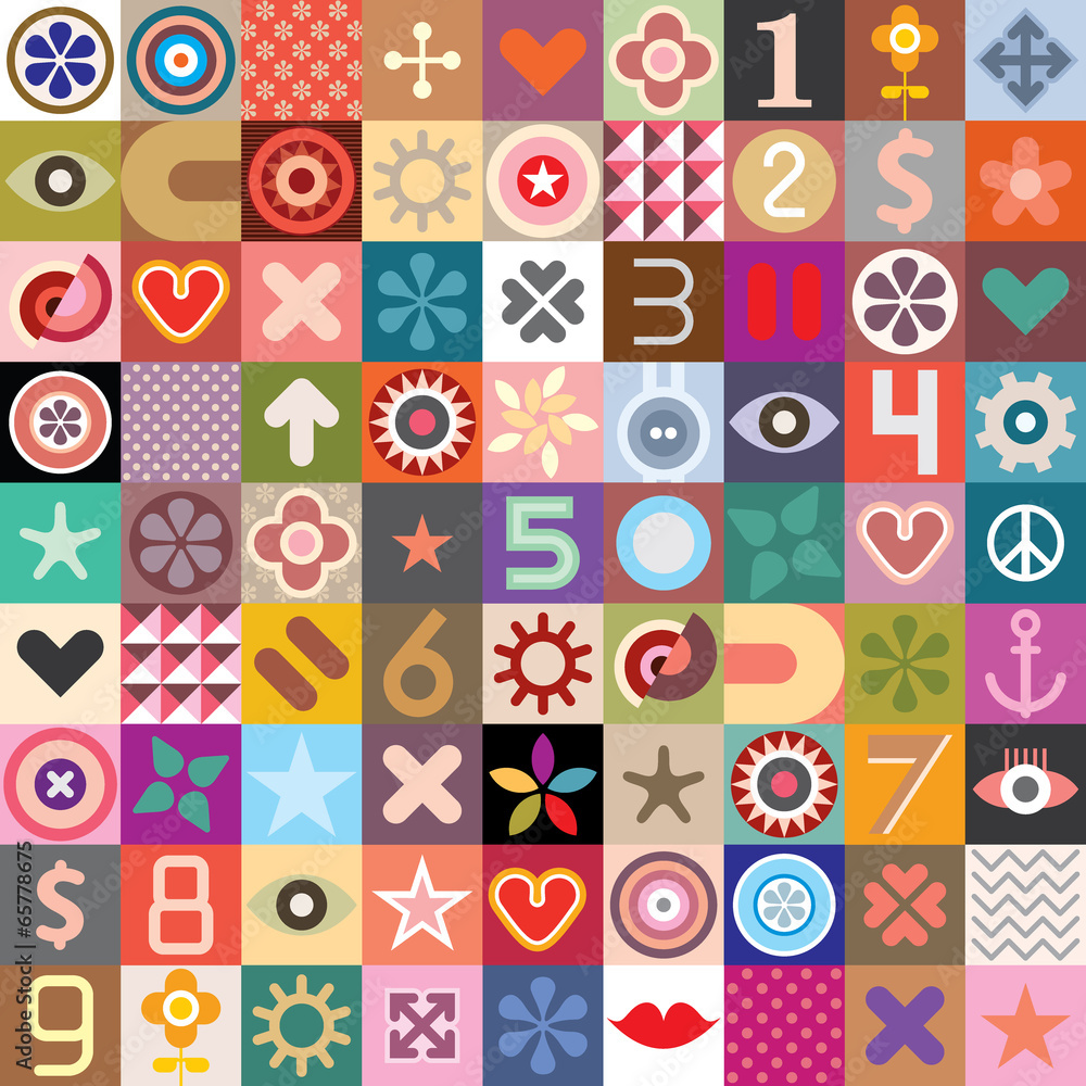Abstract symbols collage Abstract symbols collage