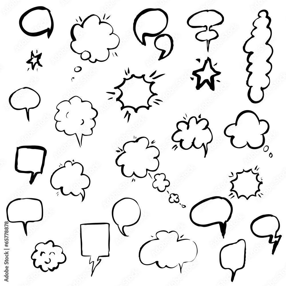 Hand Draw Speech Bubble Hand Draw Speech Bubble
