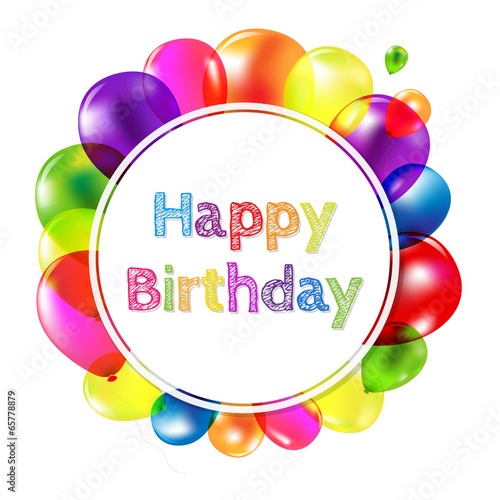 Happy Birthday Banner With Balloons