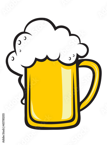 Frothy tankard of golden beer