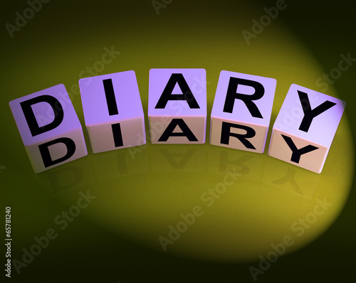 Diary Dice Mean Journal Blog or Autobiographical Record photo