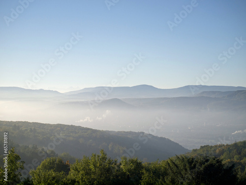 Nebel über dem Rheintal bei Grenzach