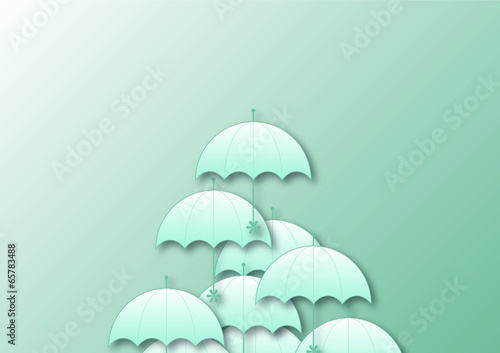 梅雨　rainy season　傘　umbrella