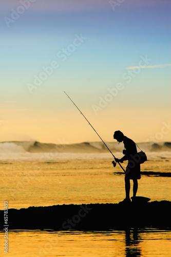 Silhouette Fisherman