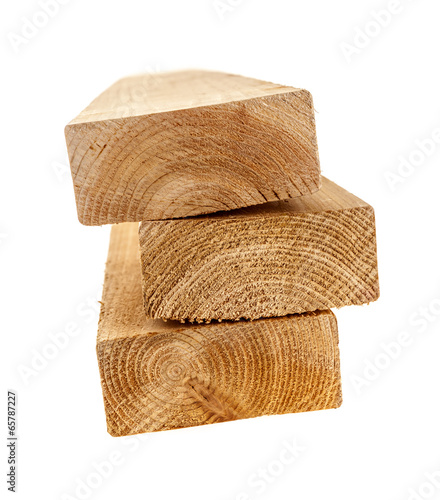 Isolated wood 2x4 studs photo