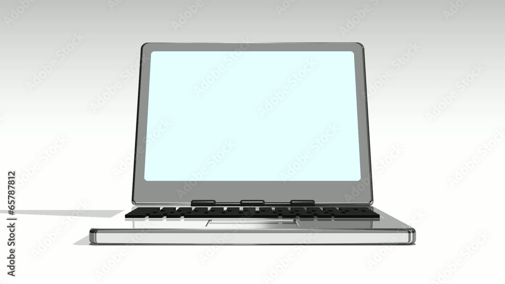Laptop On White_Front Laptop On White_Front