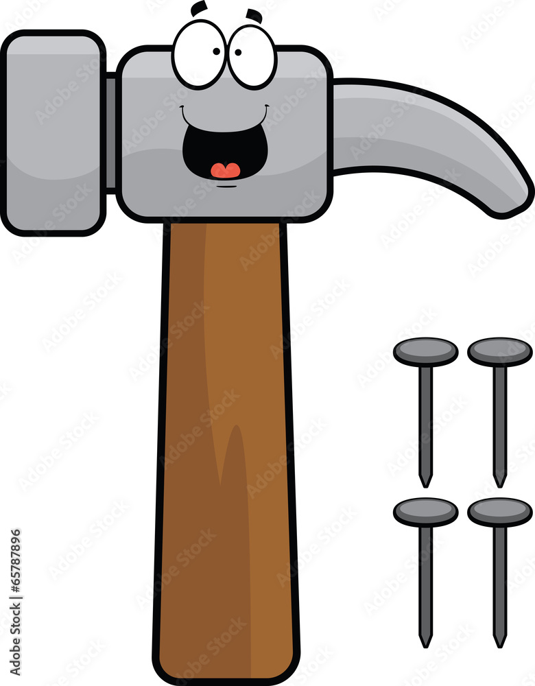 Vector Illustration Cartoon Small Hammer On Stock Vector (Royalty Free)  1502114420
