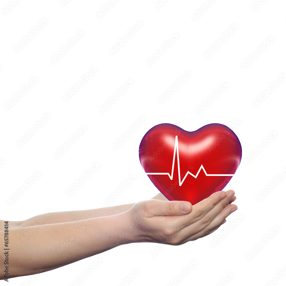 Human hand with heart Human hand with heart