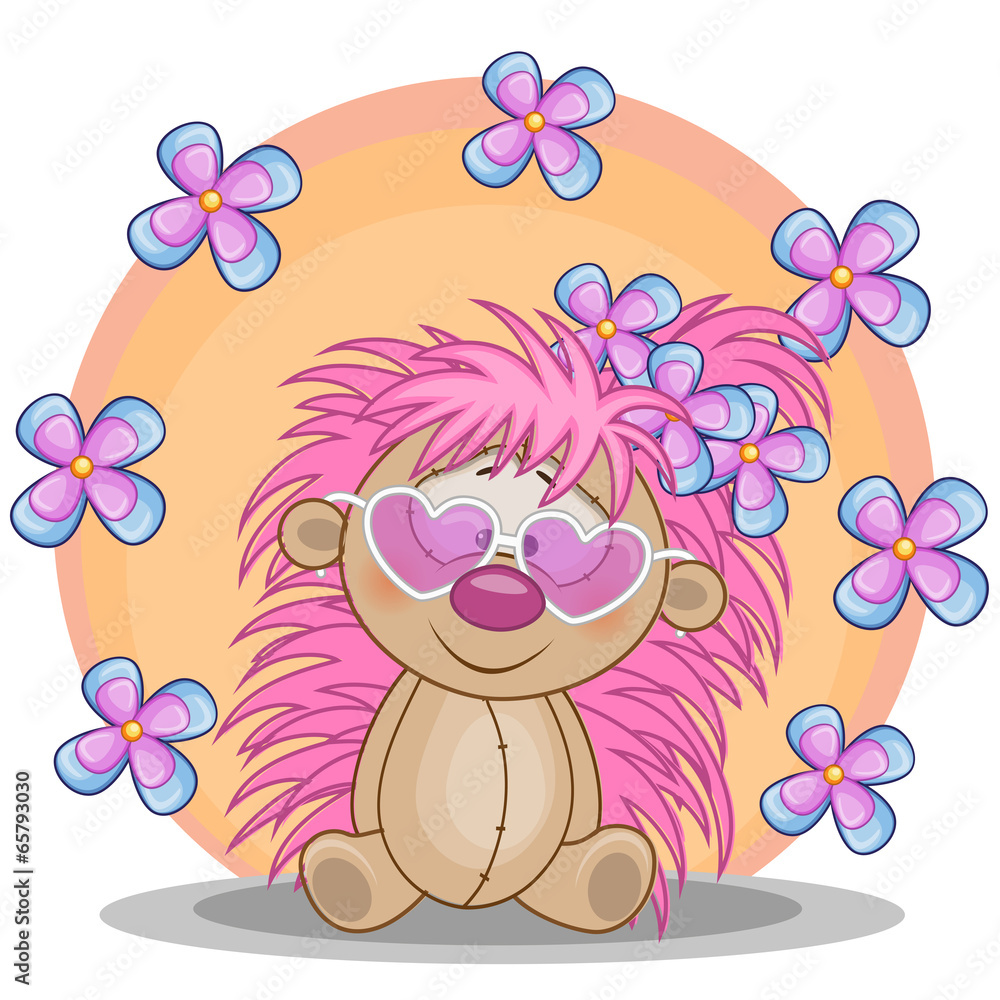 Hedgehog with flowers Hedgehog with flowers