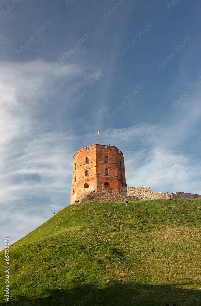 Gediminas Tower on Castle Hill in Vilnius, Lithuania Gediminas Tower on Castle Hill in Vilnius, Lithuania