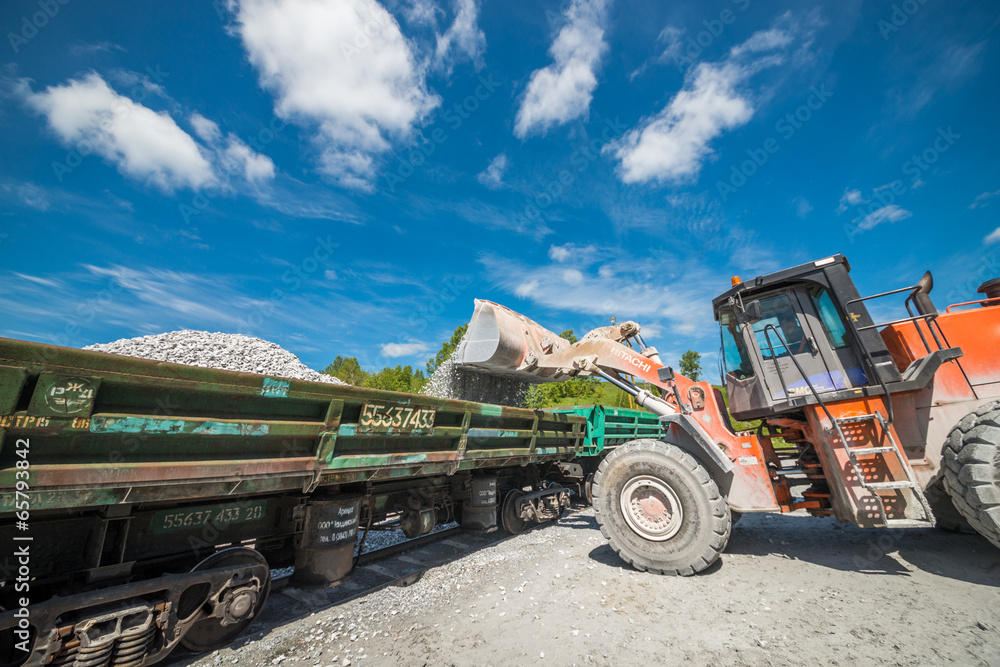 Fototapeta premium Truck with dolomite