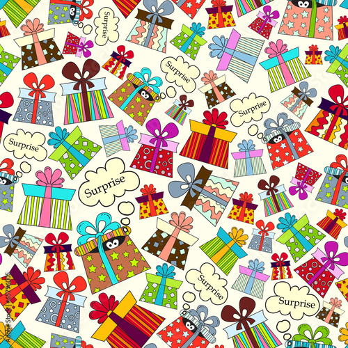 Vector pattern with presents for use in design