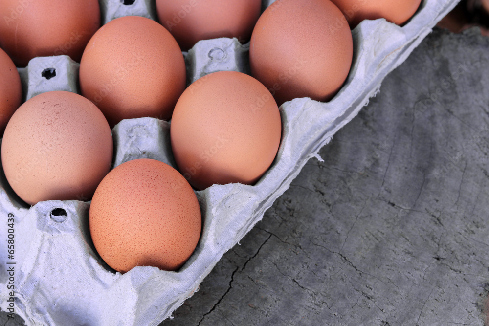 Brown Eggs in Carton