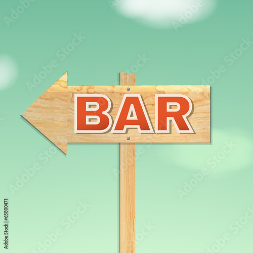 Vintage Beach Bar Sign