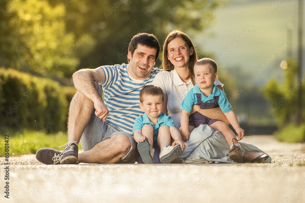 Happy family is relaxing Happy family is relaxing