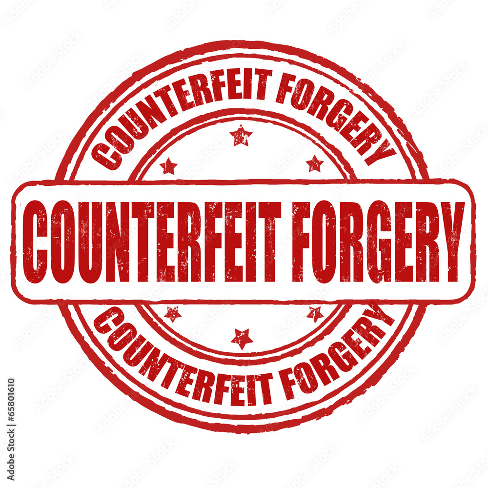 Counterfeit forgery  stamp