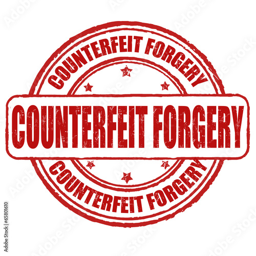 Counterfeit forgery  stamp