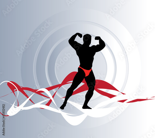 Bodybuilding. Vector illustration