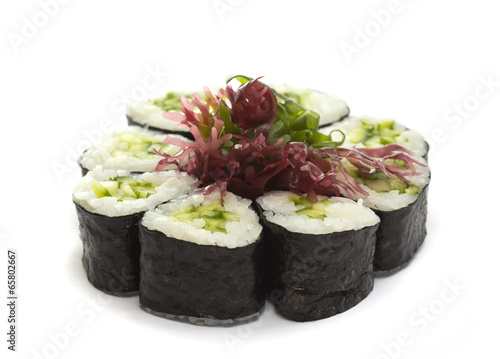 Wallpaper Mural Sushi roll isolated on white background Torontodigital.ca