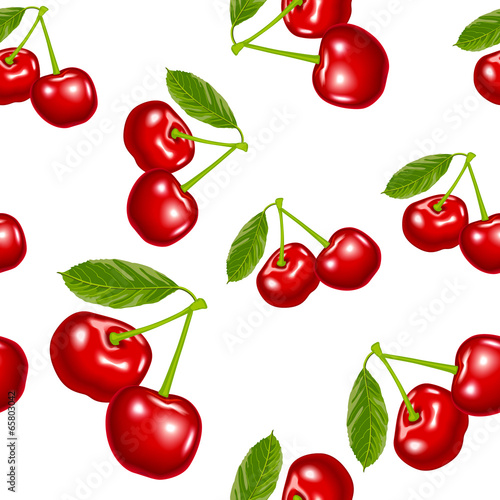 cherry pattern vector