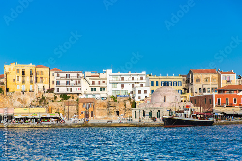 Cityscape and bay in city Chania/Crete/Greece