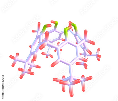 Calixarene molecule isolated on white photo