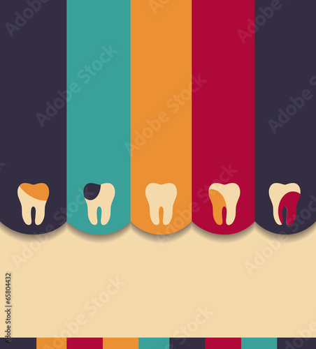 Colorful dental design template