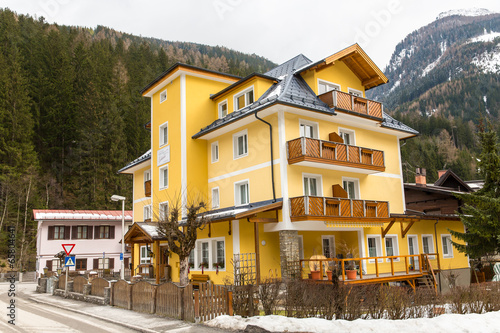 Ski resort town Bad Gastein in mountains, Austria, Land Salzburg