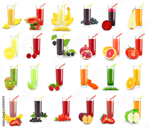 Fototapeta vegetable and fruit juice