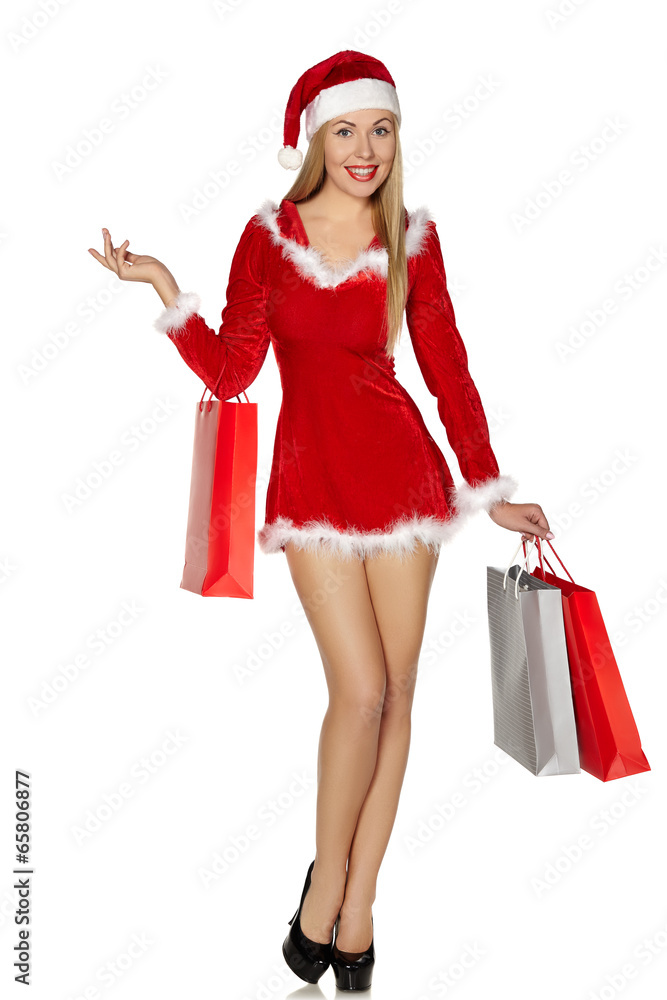 Sexy woman wearing santa clause costume Sexy woman wearing santa clause costume