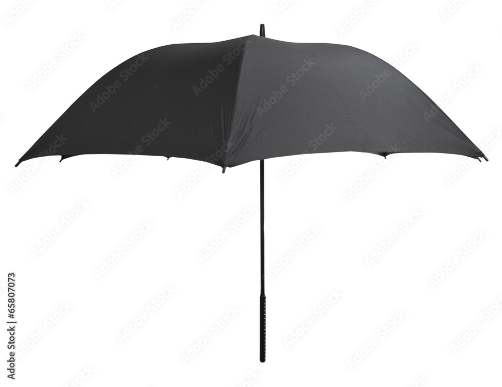 side view of open black umbrella side view of open black umbrella