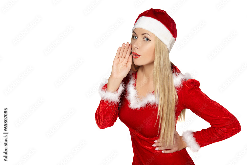 Sexy woman wearing santa clause costume Sexy woman wearing santa clause costume
