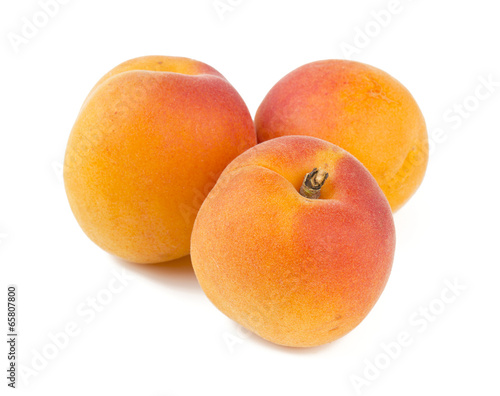 apricots isolated on white