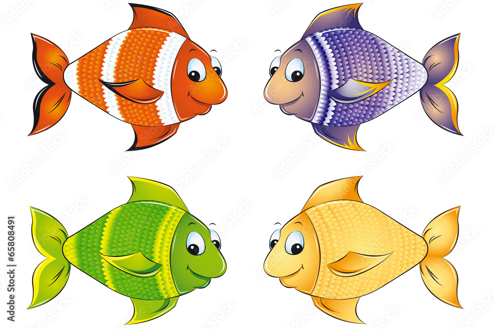 Fototapeta premium Zierfische Meeresfische Set