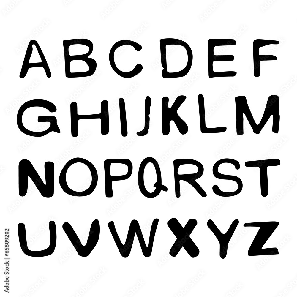 Alphabet hand drawn