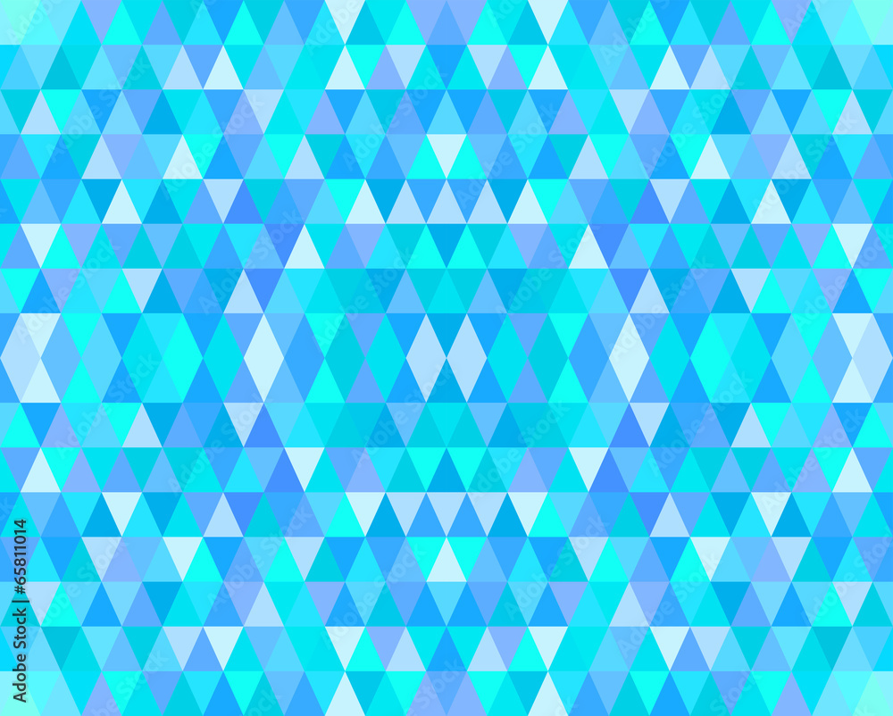 Fototapeta premium Abstract Blue Triangles Mosaic Pattern
