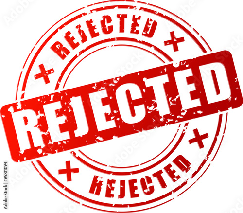 Vector rejected stamp