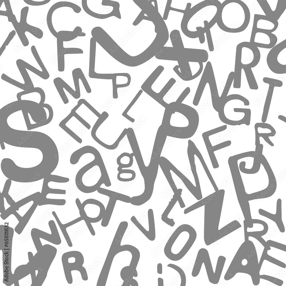 Abstract background with letters Abstract background with letters