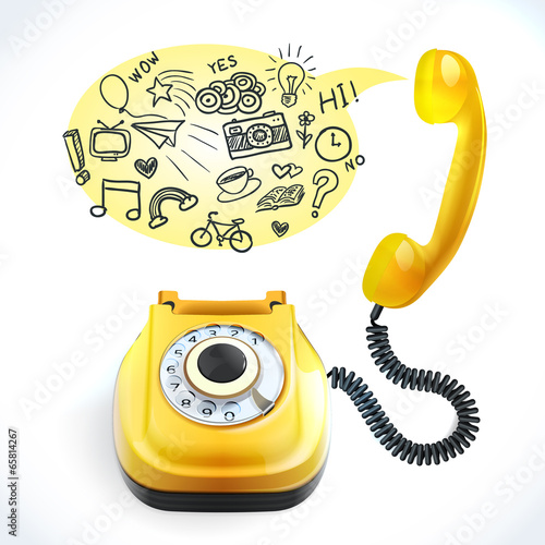 Telephone old doodle