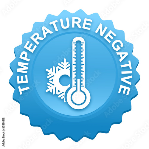 température négative sur bouton web denté bleu