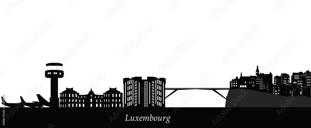 Obraz premium luxembourg city skyline